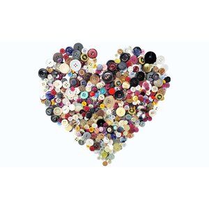 Vintage Assorted Buttons Mixed Various Estate Lot Crafts Art Sewing 9 ounces